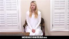 Rubia mormona adolescente hermana lily rader castigada por el hermano steele